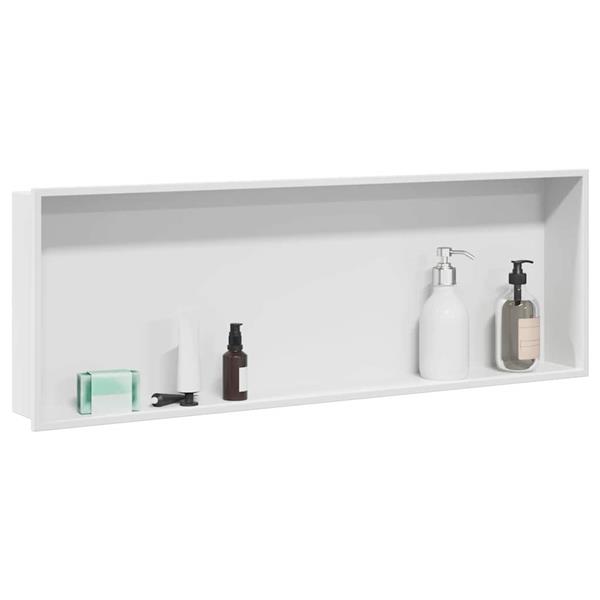 Grote foto vidaxl douche niche wit 90 x 30 x 9.5 cm roestvrij staal huis en inrichting complete badkamers