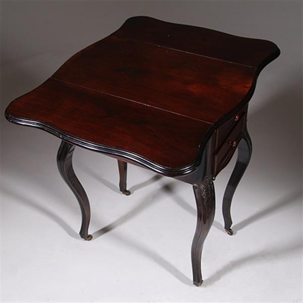 Grote foto koninklijk palissander werktafeltje priv koningin wilhelmina 5 x gemerkt no.591566 antiek en kunst stoelen en banken