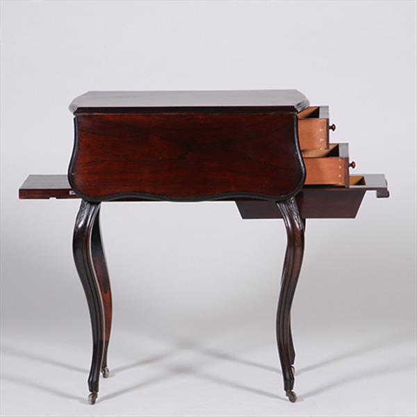 Grote foto koninklijk palissander werktafeltje priv koningin wilhelmina 5 x gemerkt no.591566 antiek en kunst stoelen en banken