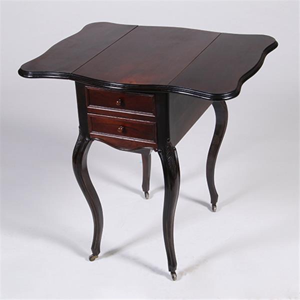 Grote foto koninklijk palissander werktafeltje priv koningin wilhelmina 5 x gemerkt no.591566 antiek en kunst stoelen en banken