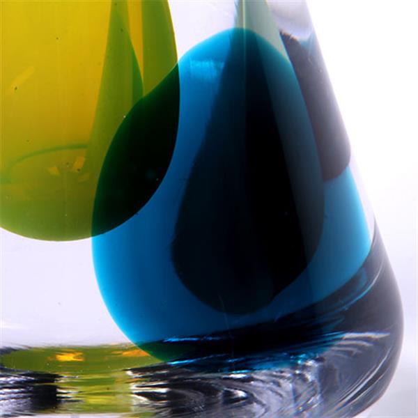 Grote foto y conische stolpvazen floating dots yellow antiek en kunst overige in antiek gebruiksvoorwerpen