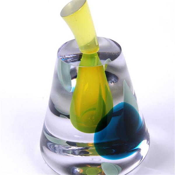 Grote foto y conische stolpvazen floating dots yellow antiek en kunst overige in antiek gebruiksvoorwerpen