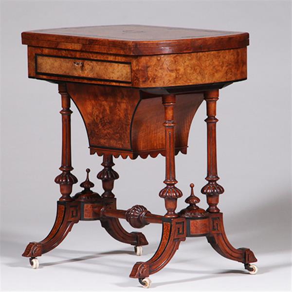 Grote foto victoriaanse speeltafel schaaktafel wortelnoten en ebben ca 1870 no.342020 antiek en kunst stoelen en banken