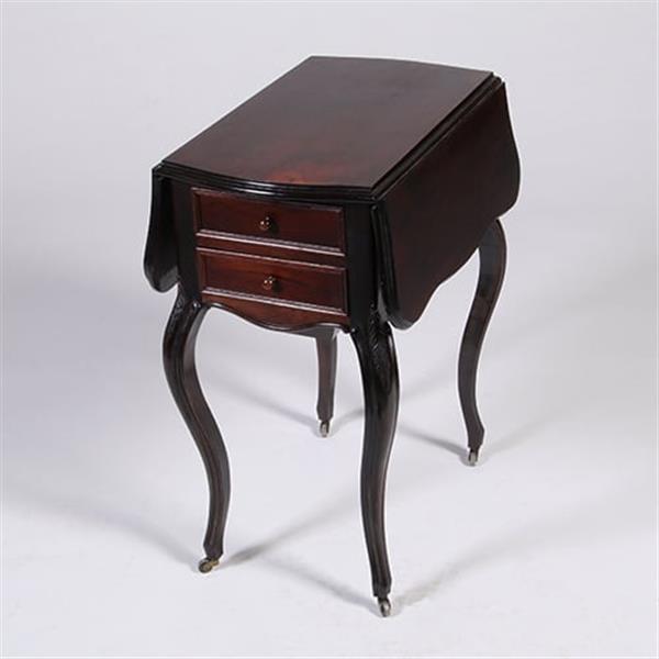 Grote foto koninklijk palissander werktafeltje priv koningin wilhelmina 5 x gemerkt no.591566 antiek en kunst stoelen en banken