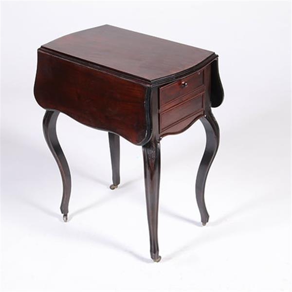 Grote foto koninklijk palissander werktafeltje priv koningin wilhelmina 5 x gemerkt no.591566 antiek en kunst stoelen en banken