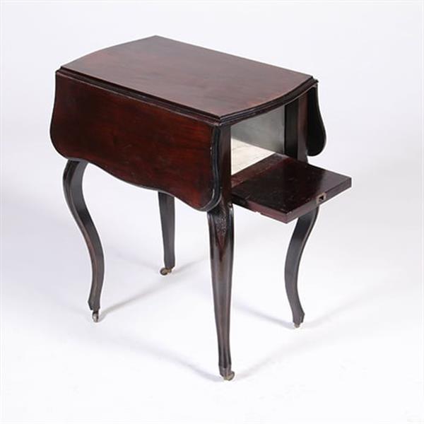 Grote foto koninklijk palissander werktafeltje priv koningin wilhelmina 5 x gemerkt no.591566 antiek en kunst stoelen en banken