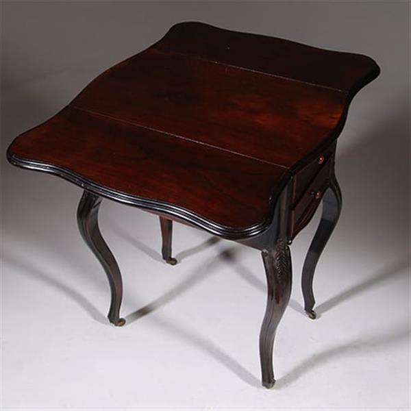 Grote foto koninklijk palissander werktafeltje priv koningin wilhelmina 5 x gemerkt no.591566 antiek en kunst stoelen en banken