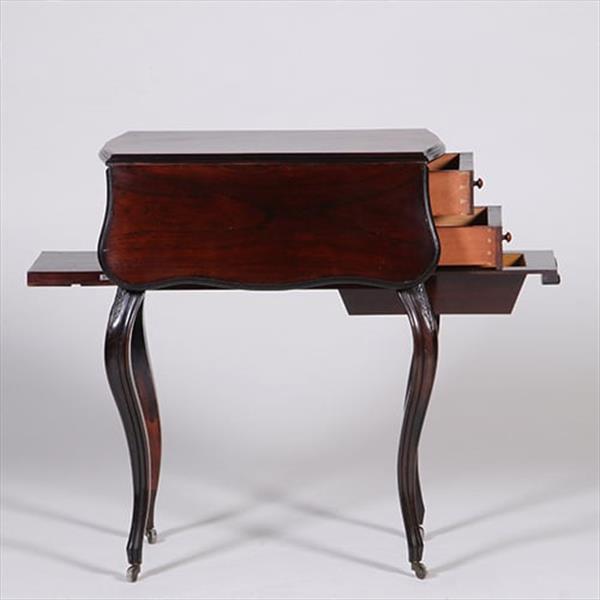 Grote foto koninklijk palissander werktafeltje priv koningin wilhelmina 5 x gemerkt no.591566 antiek en kunst stoelen en banken