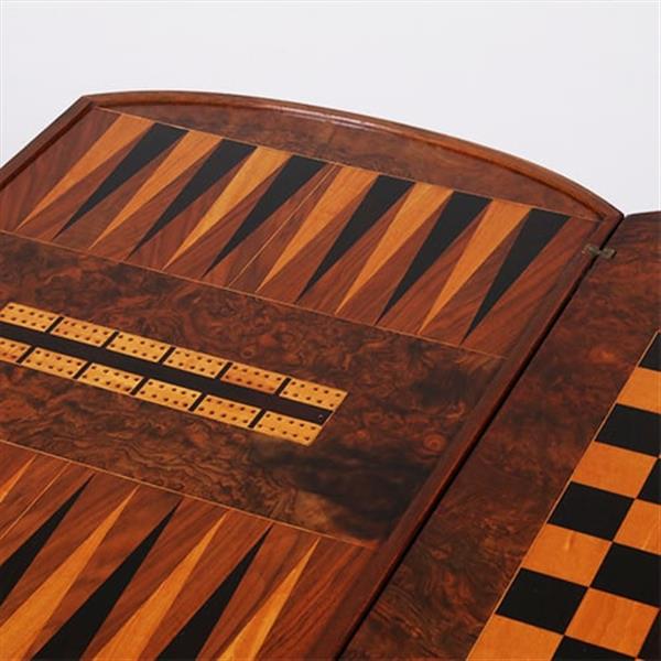 Grote foto victoriaanse speeltafel schaaktafel wortelnoten en ebben ca 1870 no.342020 antiek en kunst stoelen en banken