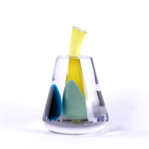 Grote foto y conische stolpvazen floating dots yellow antiek en kunst overige in antiek gebruiksvoorwerpen