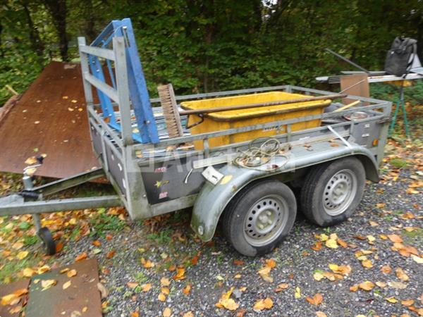 Grote foto aluminium dubbelassige aanhangwagen 500 kg agrarisch aanhangwagens