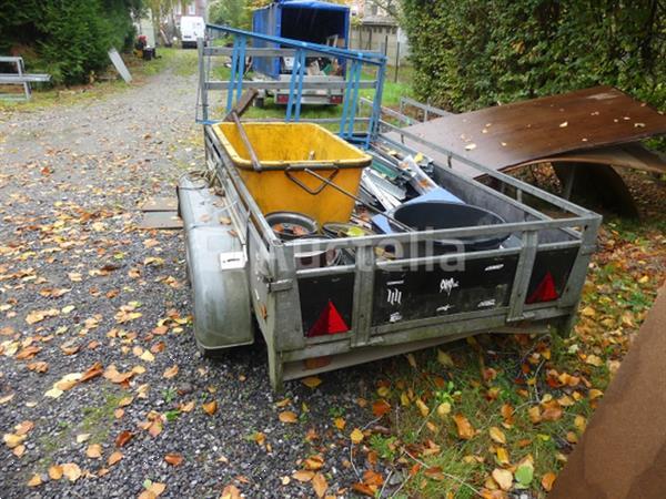 Grote foto aluminium dubbelassige aanhangwagen 500 kg agrarisch aanhangwagens