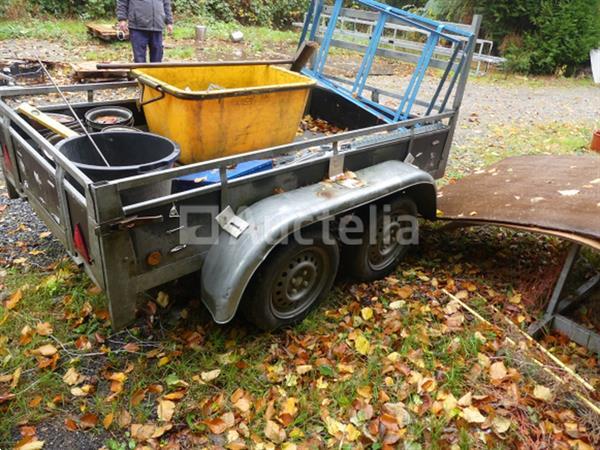 Grote foto aluminium dubbelassige aanhangwagen 500 kg agrarisch aanhangwagens