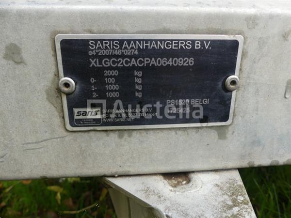 Grote foto aluminium dubbelas aanhanger 2000 kg saris c2000 agrarisch aanhangwagens