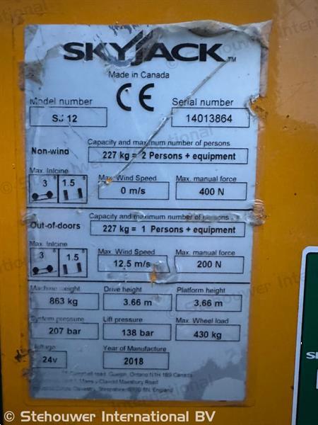Grote foto skyjack sj12 doe het zelf en verbouw hoogwerkers