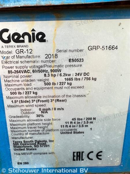 Grote foto genie gr12 mast hoogwerker masthoogwerker grc12 doe het zelf en verbouw hoogwerkers