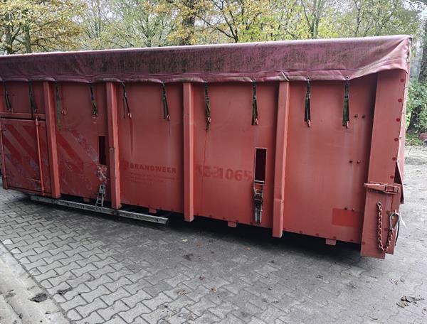 Grote foto haakarm container ex brandweer lengte 5 meter met achter klep doe het zelf en verbouw overige doe het zelf en verbouw