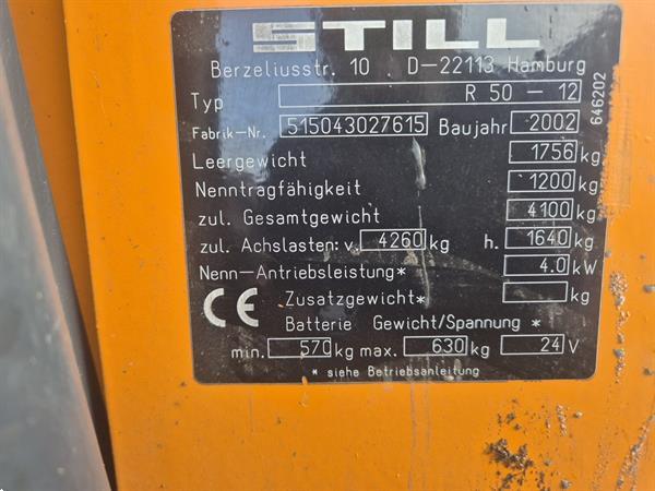 Grote foto still r50 12 3 wieler elektrich 1 2 ton mast 2w340 b.j. 2002 agrarisch heftrucks
