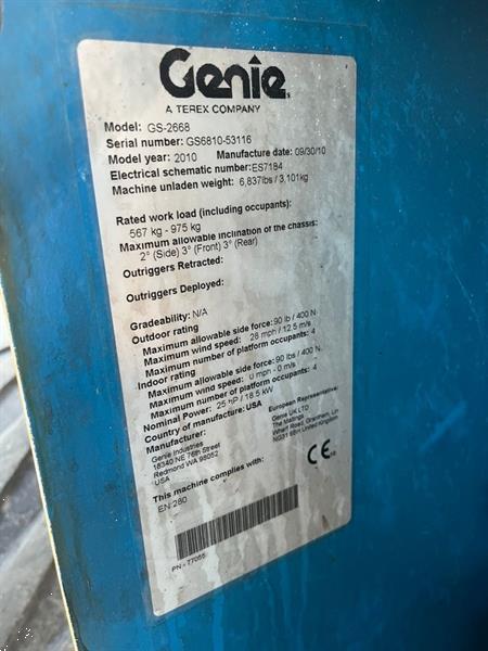 Grote foto genie gs 2668 rt hoogwerker arbeitsbuhne 10mtr werkhoogte 4x4 kubota diesel 2010 doe het zelf en verbouw hoogwerkers