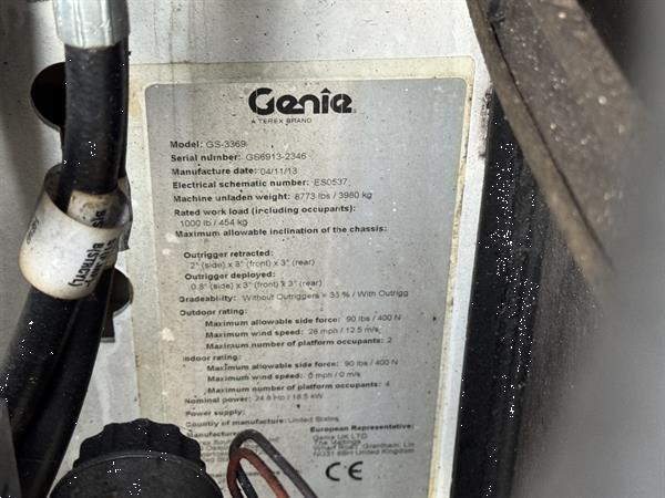 Grote foto genie gs 3369 rt hoogwerker arbeitsbuhne 12mtr werkhoogte 4x4 kubota diesel 2013 doe het zelf en verbouw hoogwerkers