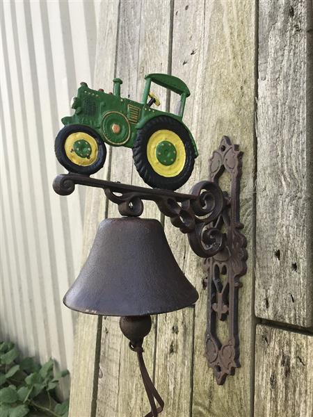 Grote foto deurbel tractor john deere gietijzer doe het zelf en verbouw deuren en horren