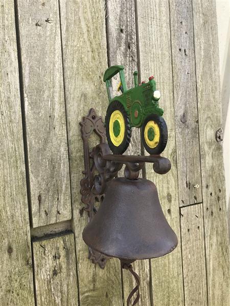 Grote foto deurbel tractor john deere gietijzer doe het zelf en verbouw deuren en horren