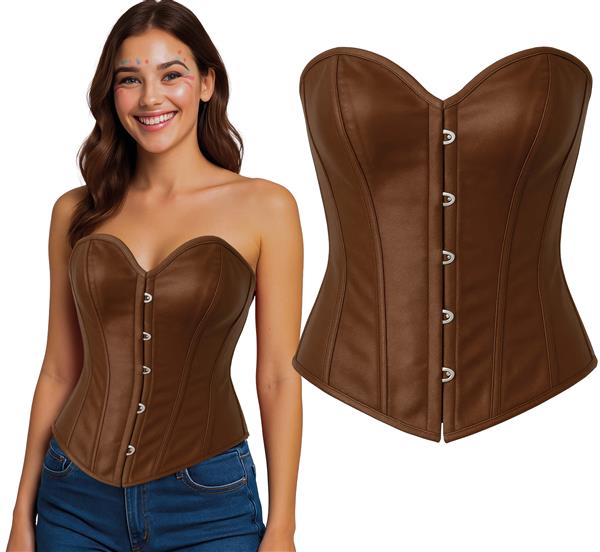 Grote foto bruine corset dames verzamelen overige verzamelingen