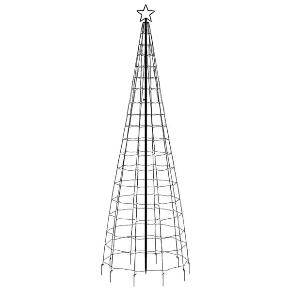 Grote foto vidaxl led kerstboom met spikes 570 leds kleurrijk 300 cm diversen overige diversen