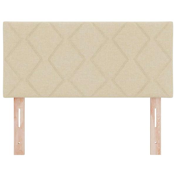 Grote foto vidaxl stoffen hoofdbord met hoofdeinde cr me 90 cm stof antiek en kunst stoelen en banken