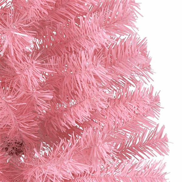Grote foto vidaxl kunstkerstboom met standaard half 180 cm pvc roze diversen overige diversen