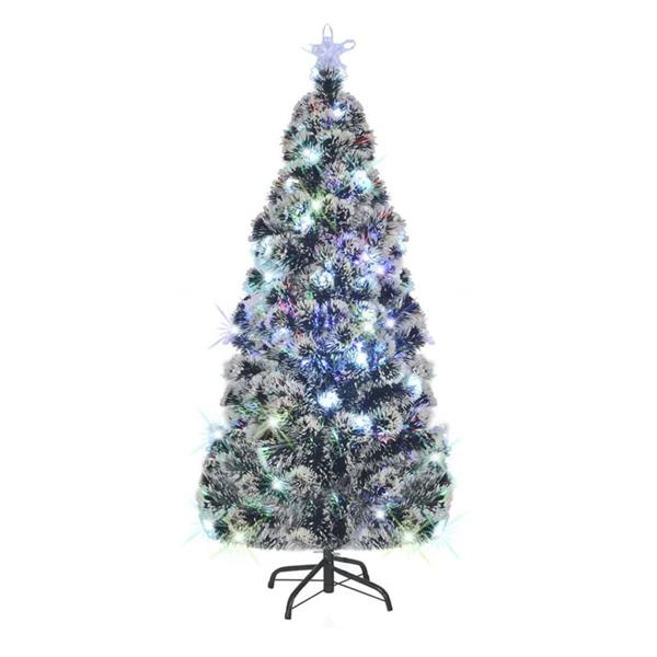 Grote foto vidaxl voorverlichte kerstboom met standaard en led 180 cm glasvezel diversen overige diversen
