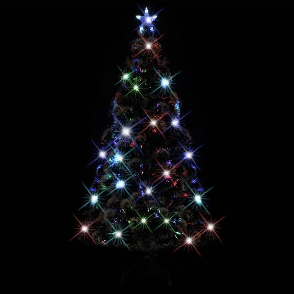 Grote foto vidaxl voorverlichte kerstboom met standaard en led 180 cm glasvezel diversen overige diversen