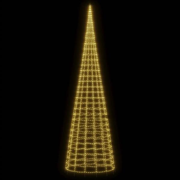 Grote foto vidaxl led kerstboom aan vlaggenmast 3000 leds warm wit 800 cm diversen overige diversen