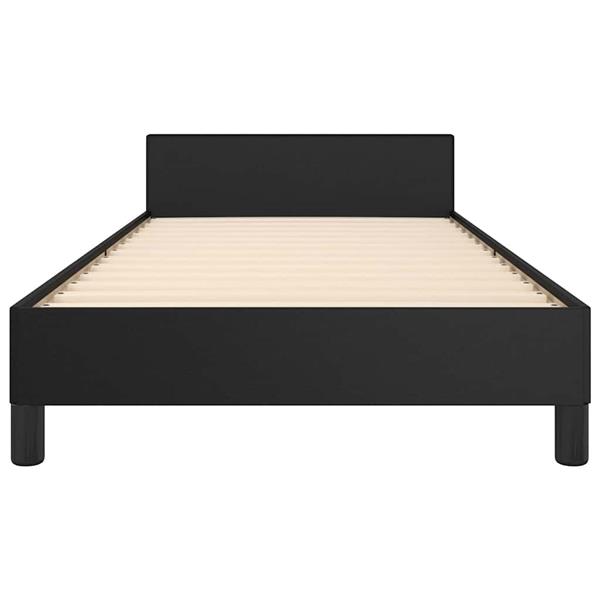 Grote foto vidaxl bedframe met hoofdeinde zonder matras 100x200 cm zwart antiek en kunst stoelen en banken