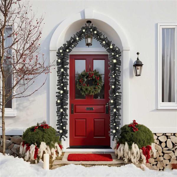 Grote foto vidaxl kerstslinger met led lampjes 10 m zwart diversen overige diversen