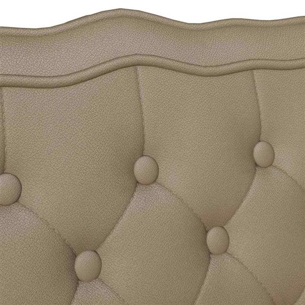 Grote foto vidaxl chesterfield bank cappuccino 119.5 x 64.5 x 75 cm nep leer huis en inrichting overige huis en inrichting