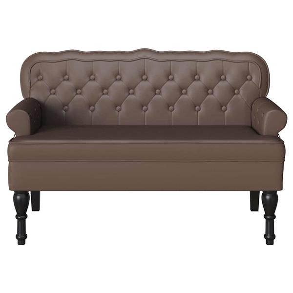 Grote foto vidaxl chesterfield bank bruin 119.5 x 64.5 x 75 cm nep leer huis en inrichting overige huis en inrichting