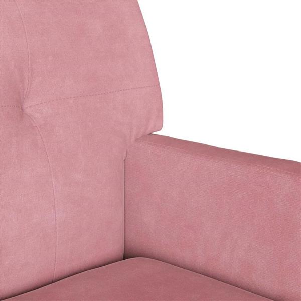Grote foto vidaxl chesterfield bank roze 112 x 65.5 x 75 cm fluweel huis en inrichting overige huis en inrichting