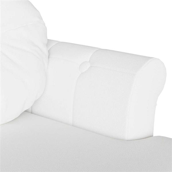 Grote foto vidaxl chesterfield bank met kussen wit 120 5 x 65 x 75 cm nep leer huis en inrichting overige huis en inrichting