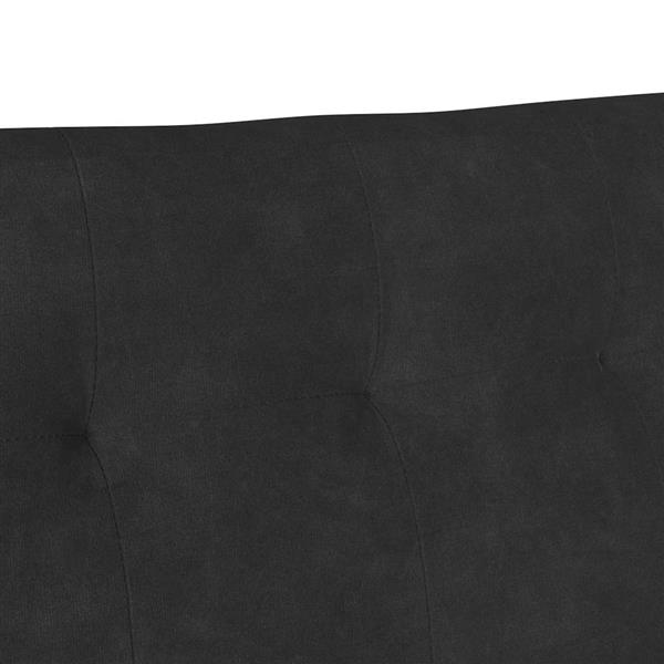 Grote foto vidaxl chesterfield bank zwart 112 x 65.5 x 75 cm fluweel huis en inrichting overige huis en inrichting