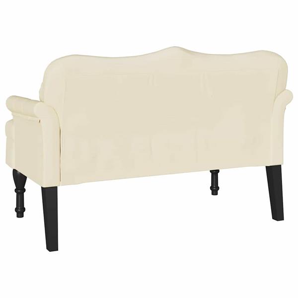 Grote foto vidaxl chesterfield bank met kussen cr me 120 5 x 65 x 75 cm nep leer huis en inrichting overige huis en inrichting