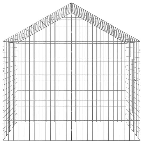 Grote foto vidaxl konijnenkooi zilver 400 x 78 x 78 cm gegalvaniseerd staal dieren en toebehoren hokken en kooien