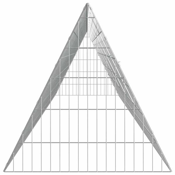 Grote foto vidaxl konijnenkooi zilver 650 x 55 x 55 cm gegalvaniseerd staal dieren en toebehoren hokken en kooien