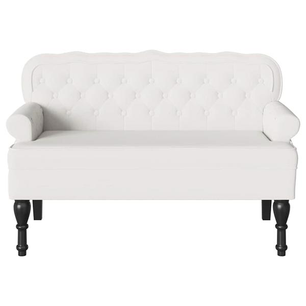 Grote foto vidaxl chesterfield bank wit 119.5 x 64.5 x 75 cm nep leer huis en inrichting overige huis en inrichting