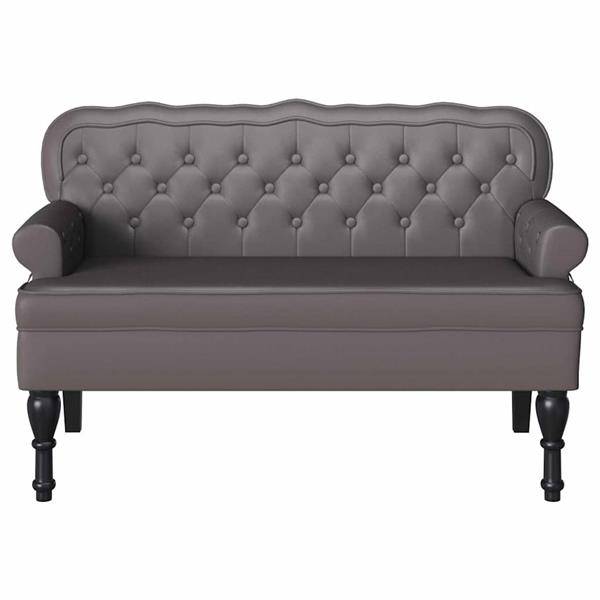 Grote foto vidaxl chesterfield bank grijs 119.5 x 64.5 x 75 cm nep leer huis en inrichting overige huis en inrichting