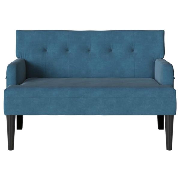 Grote foto vidaxl chesterfield bank blauw 112 x 65.5 x 75 cm fluweel huis en inrichting overige huis en inrichting