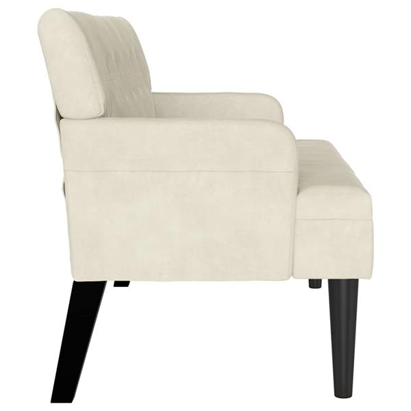 Grote foto vidaxl chesterfield bank cr me 112 x 65.5 x 75 cm fluweel huis en inrichting overige huis en inrichting