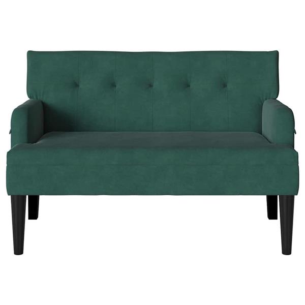 Grote foto vidaxl chesterfield bank donkergroen 112 x 65.5 x 75 cm fluweel huis en inrichting overige huis en inrichting