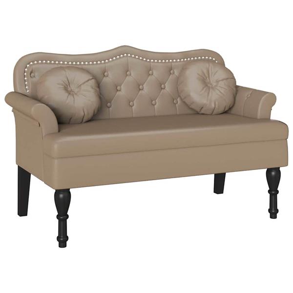 Grote foto vidaxl chesterfield bank cappuccino 120 5 x 65 x 75 cm nep leer huis en inrichting overige huis en inrichting