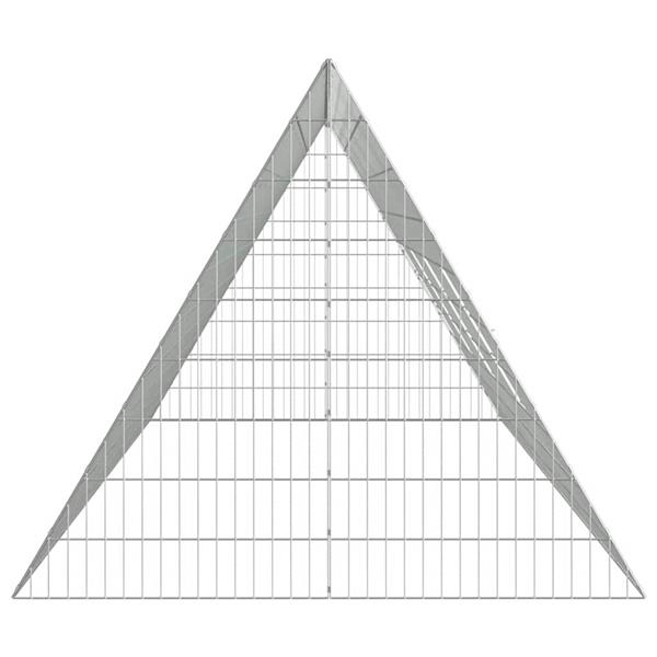 Grote foto vidaxl konijnenkooi zilver 215 x 100 x 85 cm gegalvaniseerd staal dieren en toebehoren hokken en kooien